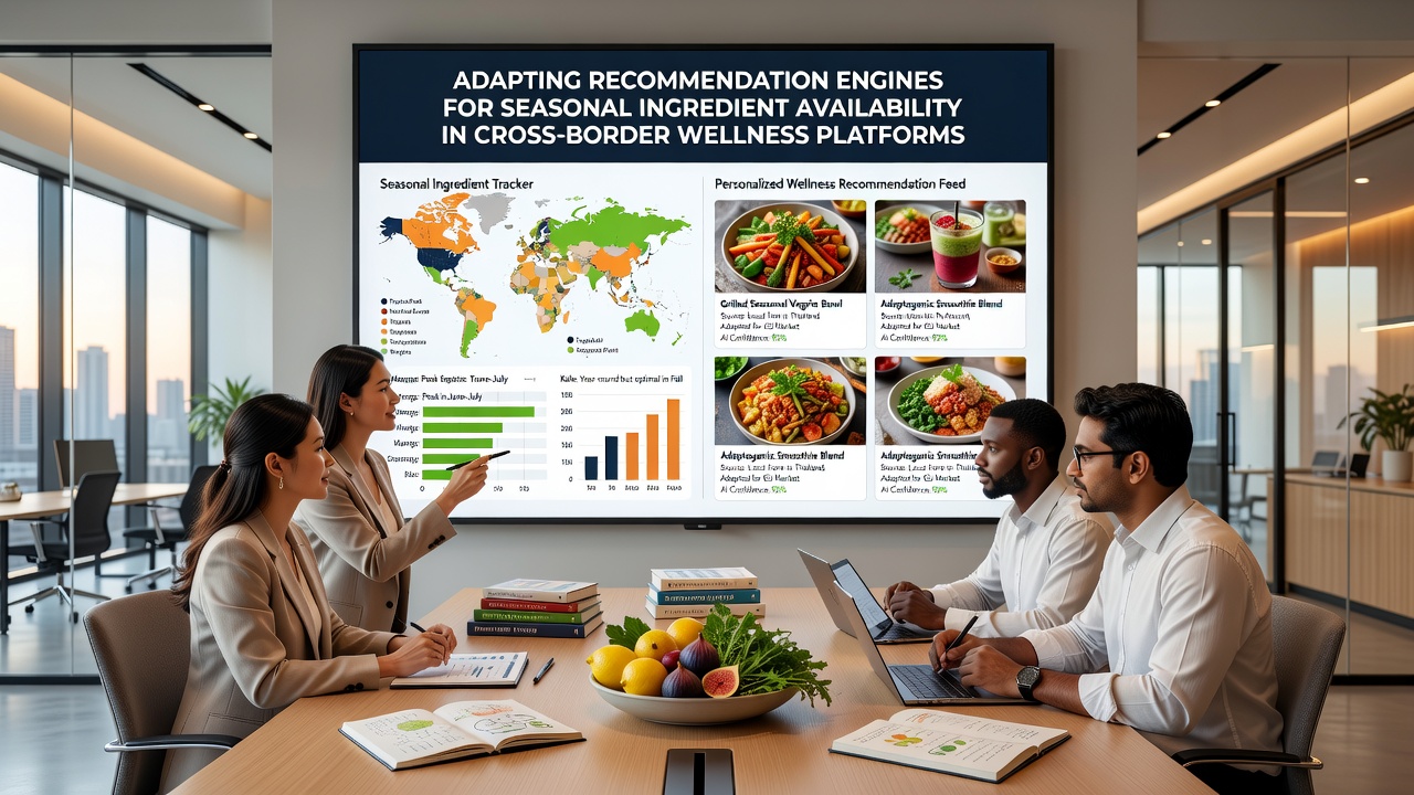 Global map overlay showing ingredient availability zones for wellness app users