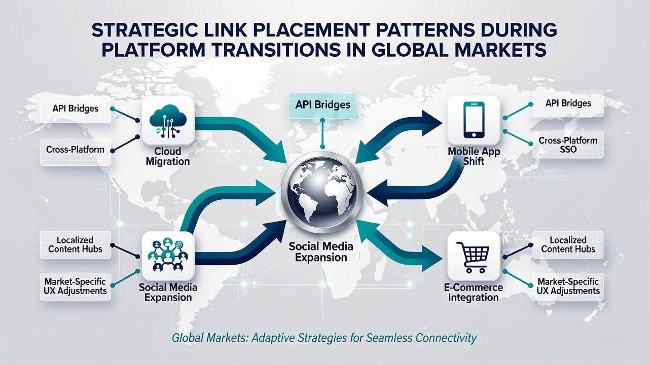 Global market link distribution patterns during platform transitions